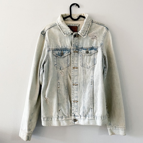 HAND PAINTED Oversized Demin Jacket - Picture 2 of 3